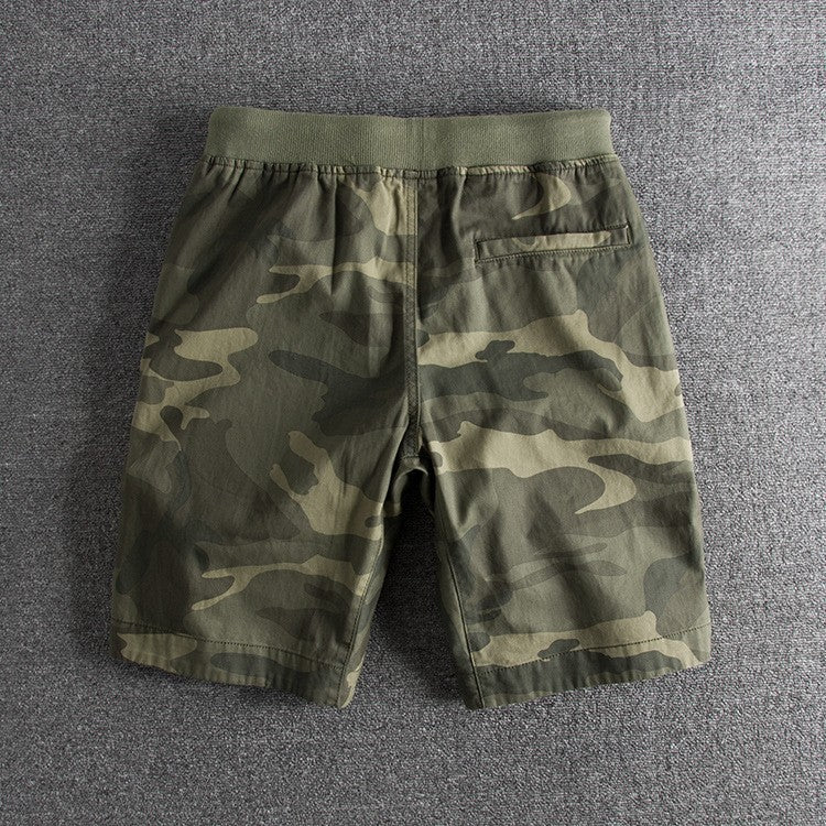 Men's Cotton Camouflage Stretch Waist Shorts