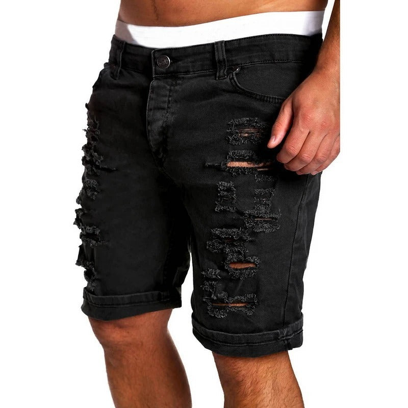Men's Hole Washed Shorts