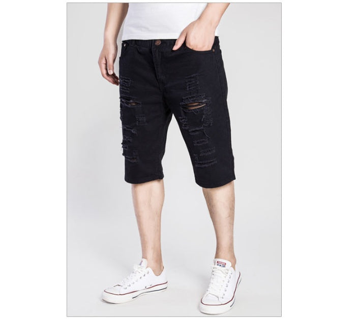 Men's Hole Washed Shorts