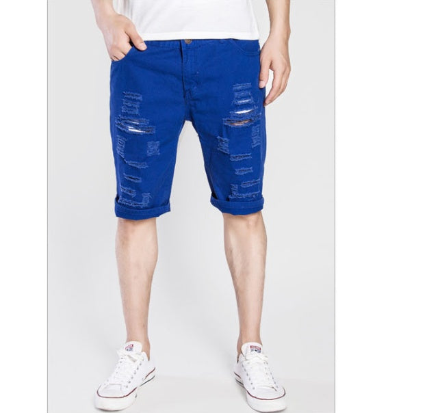 Men's Hole Washed Shorts
