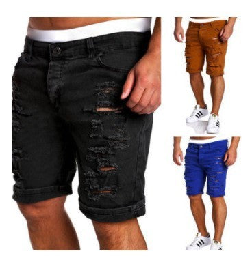 Men's Hole Washed Shorts