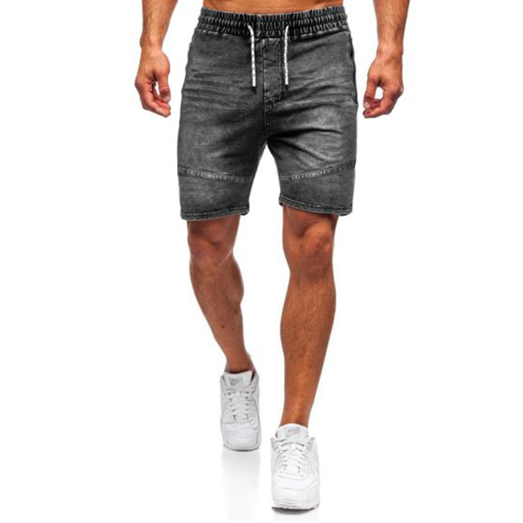 Men's Elastic Tether Denim Shorts