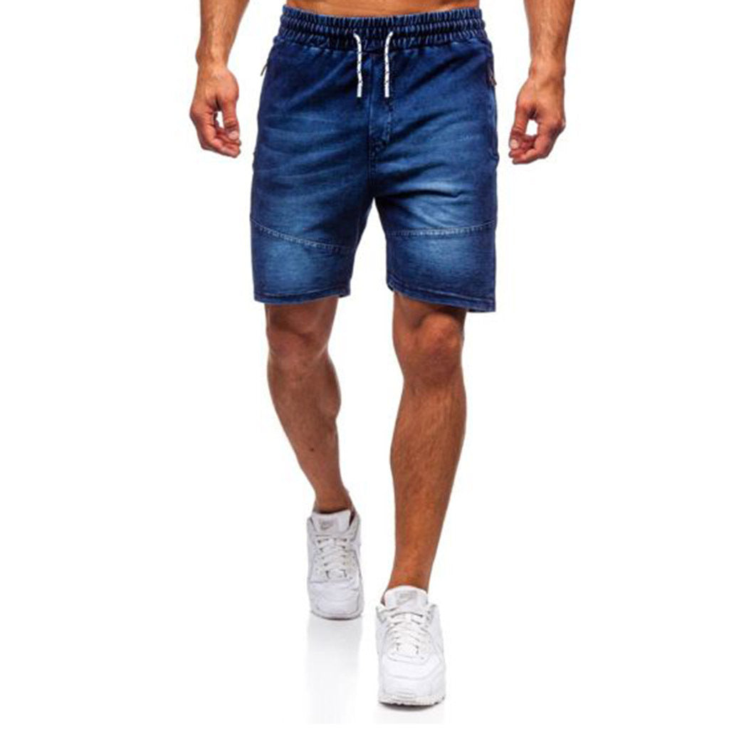 Men's Elastic Tether Denim Shorts