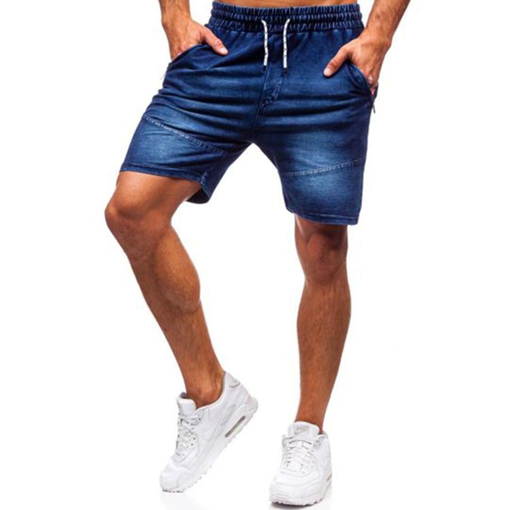 Men's Elastic Tether Denim Shorts