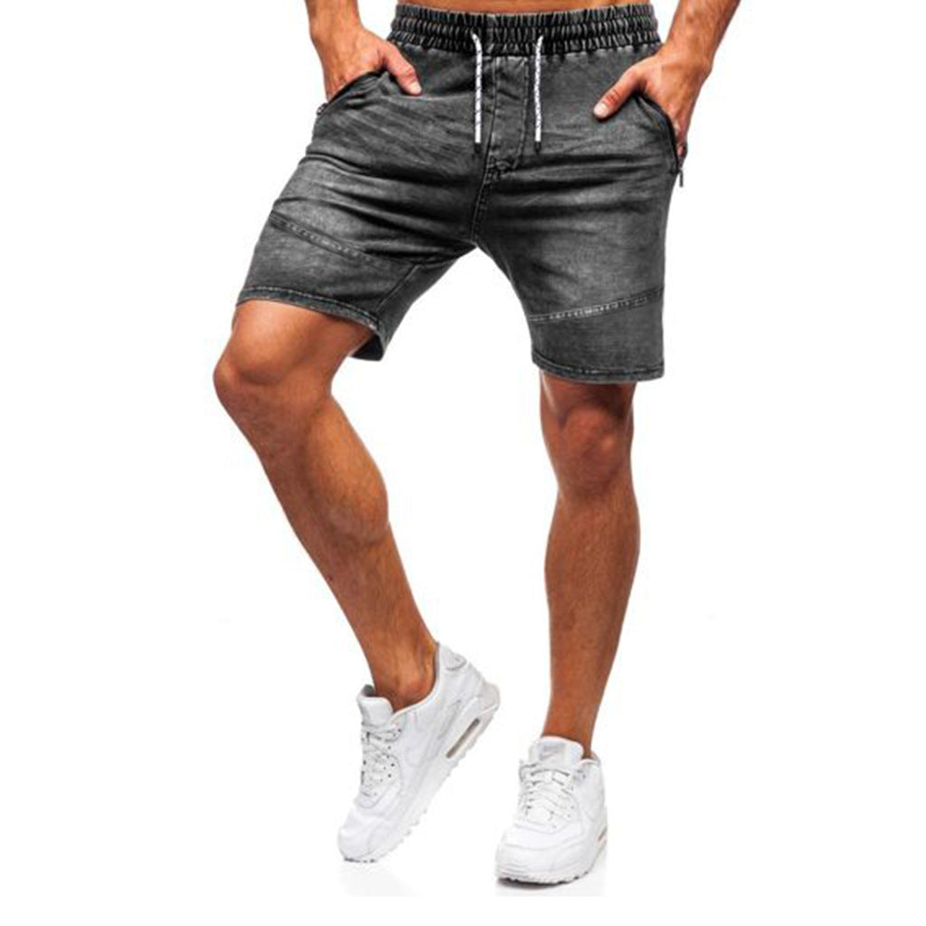 Men's Elastic Tether Denim Shorts