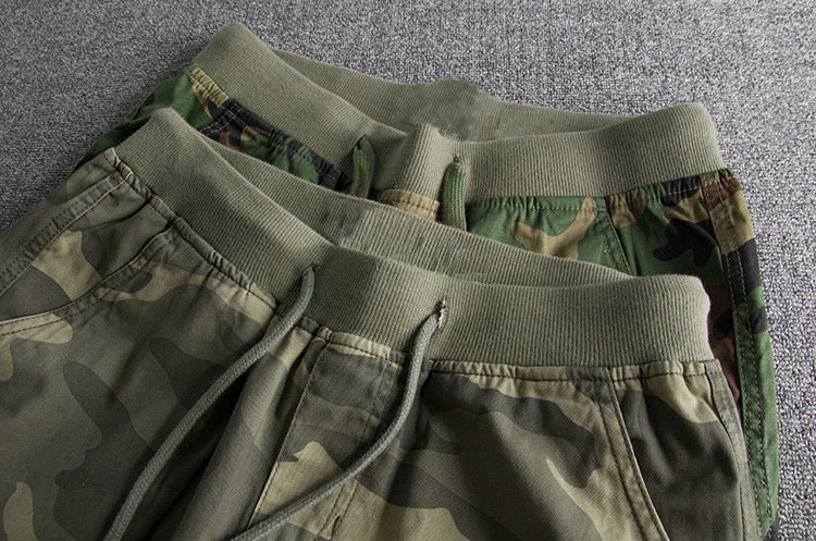Men's Cotton Camouflage Stretch Waist Shorts