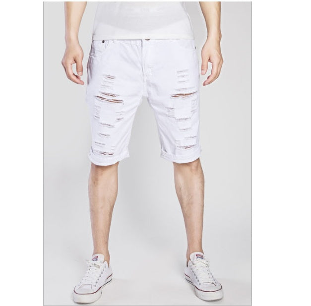 Men's Hole Washed Shorts