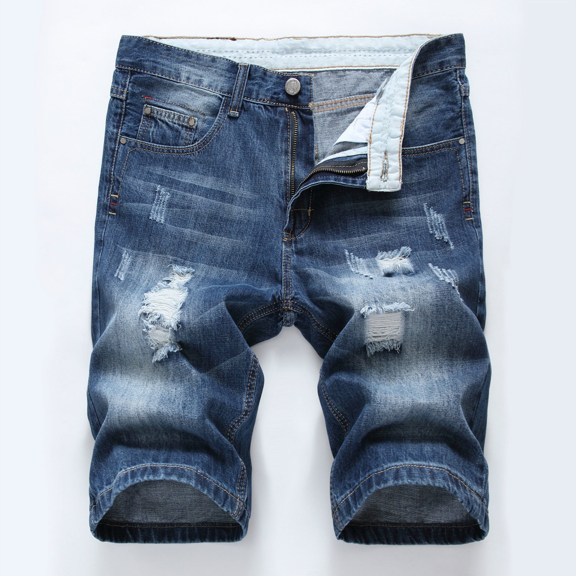 Men's Distressed Denim Shorts