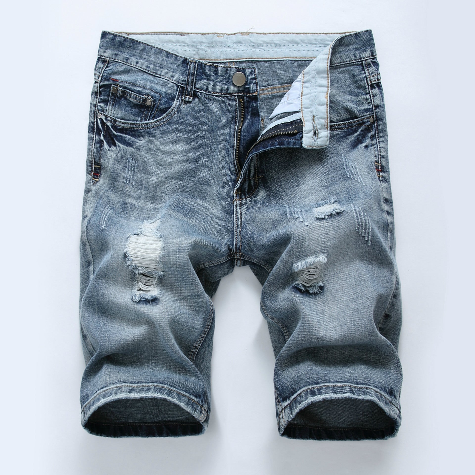Men's Distressed Denim Shorts