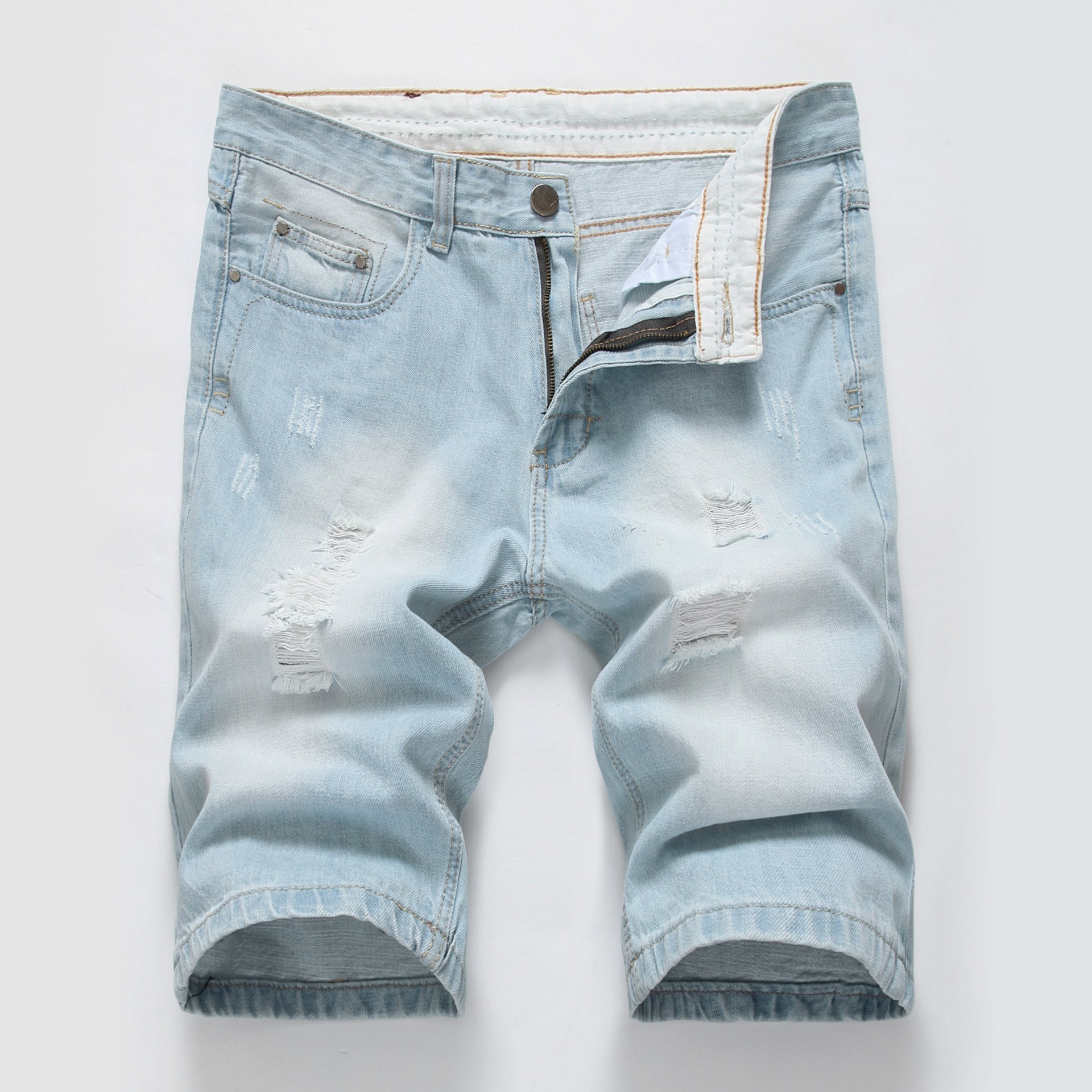 Men's Distressed Denim Shorts
