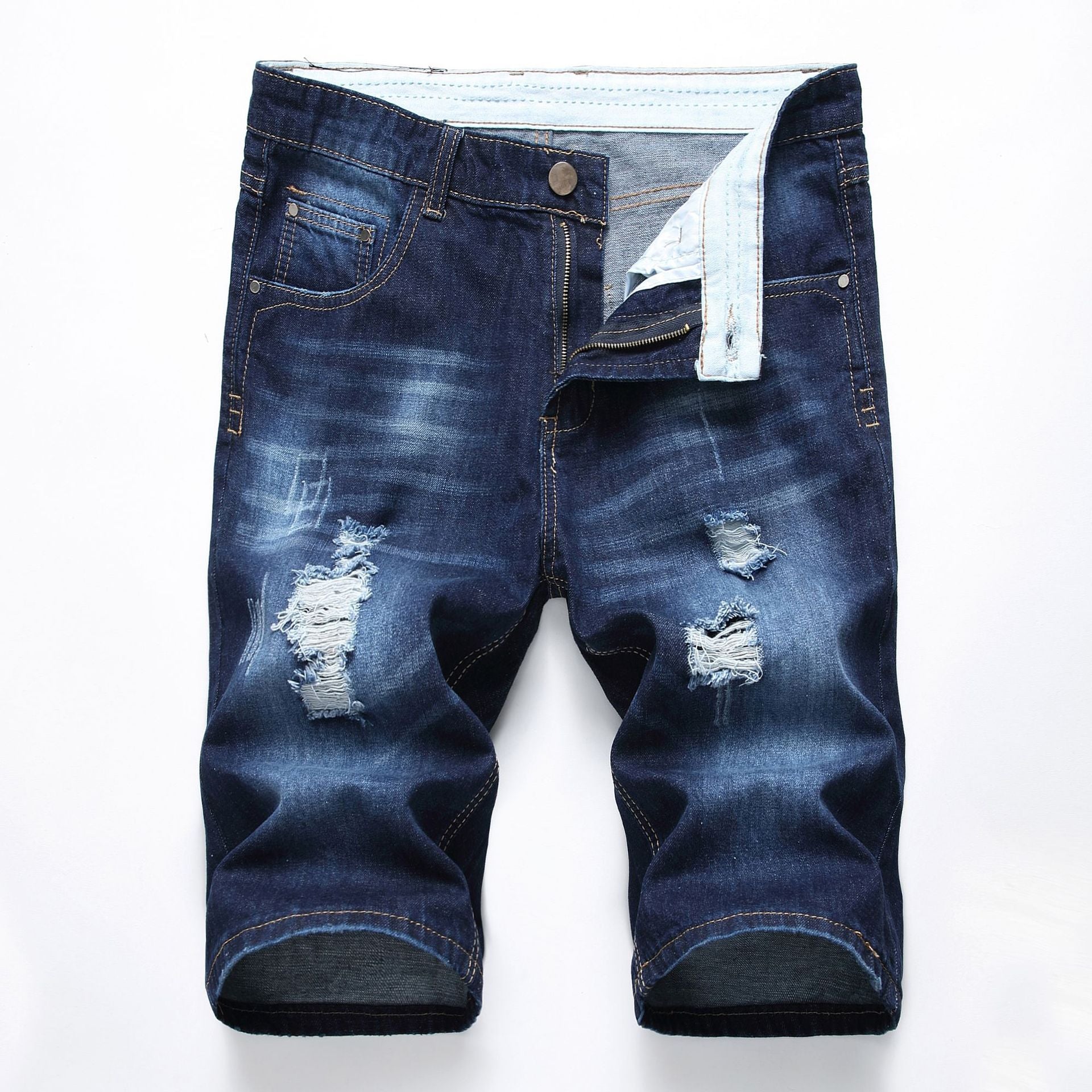 Men's Distressed Denim Shorts
