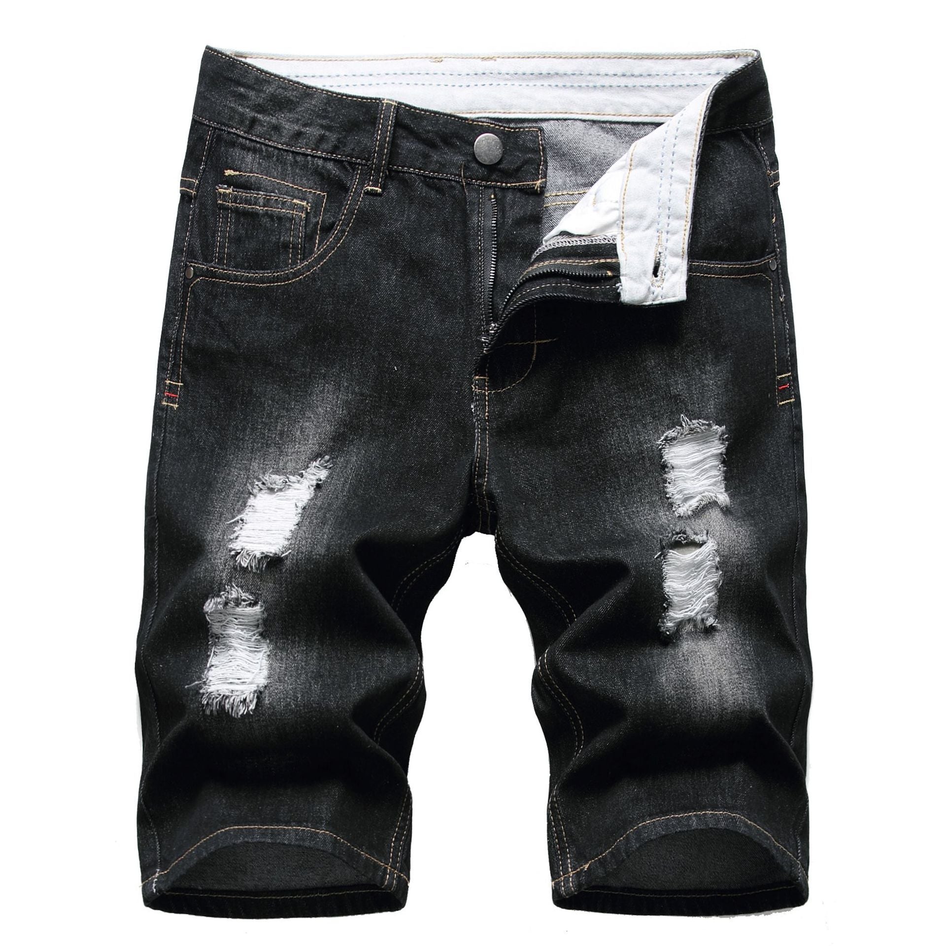 Men's Distressed Denim Shorts